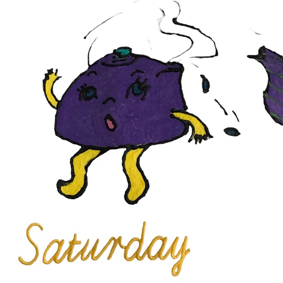 VINTAGE Flour Sack Dishtowels Saturday Sunday Embroidery - Picture 3 of 9